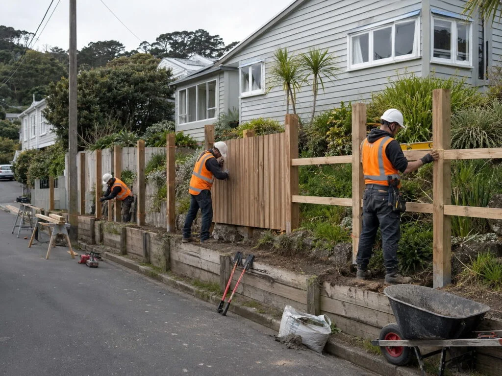 Residential fencing project in Wellington