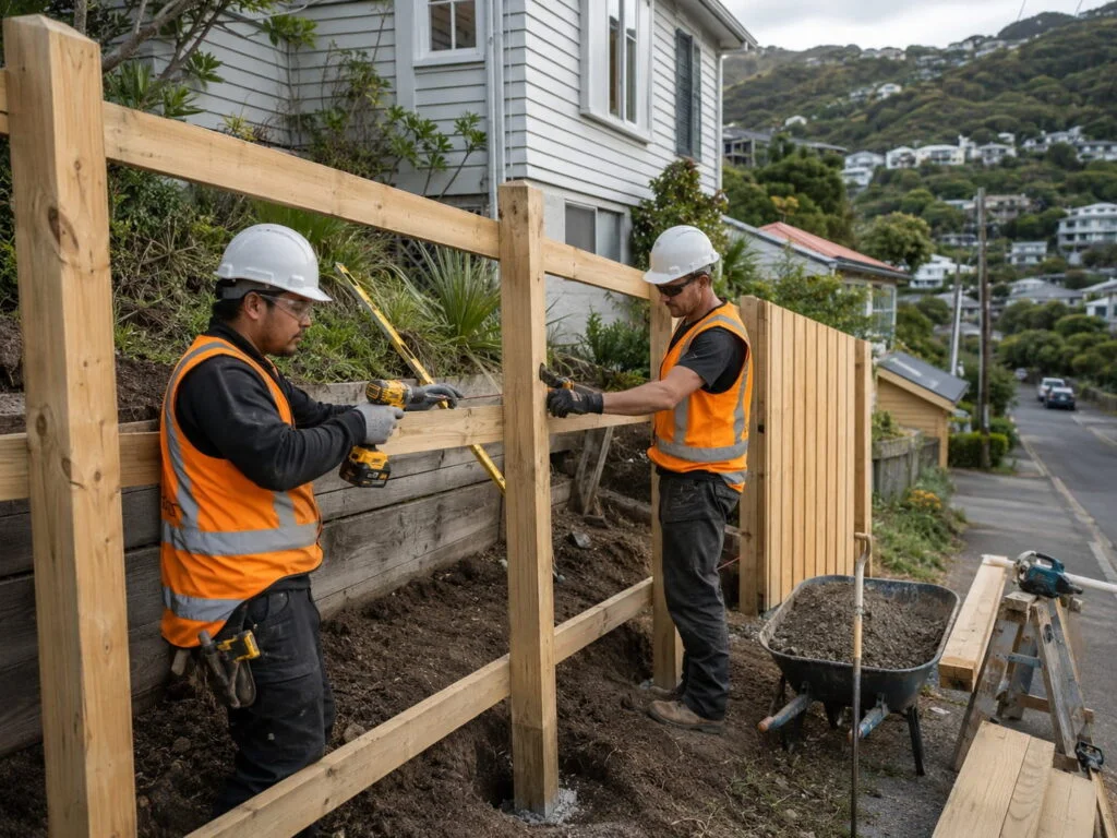 Fence installation project in Wellington