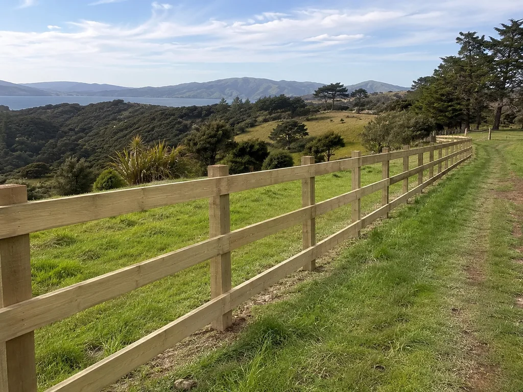 Three-rail post and rail