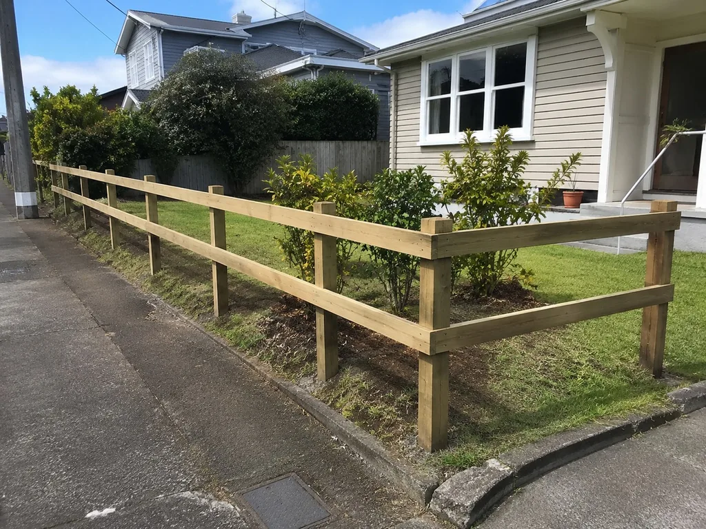 Post and rail fence installed in Wellington