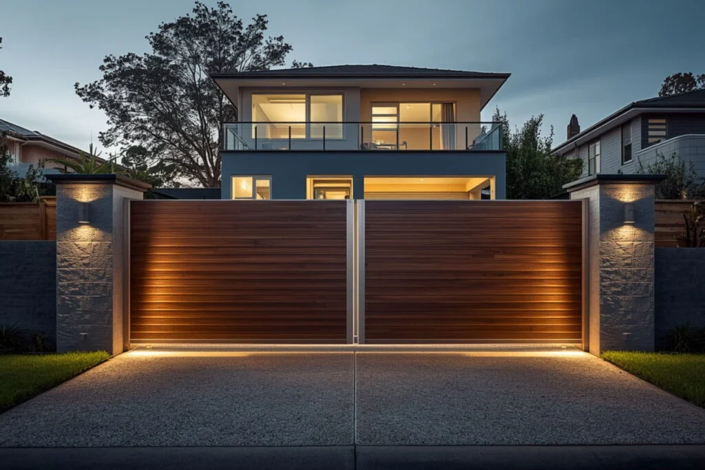 Premium illuminated automatic gate in Wellington