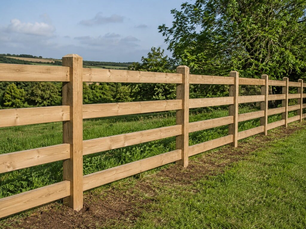 wellington post and rail fence